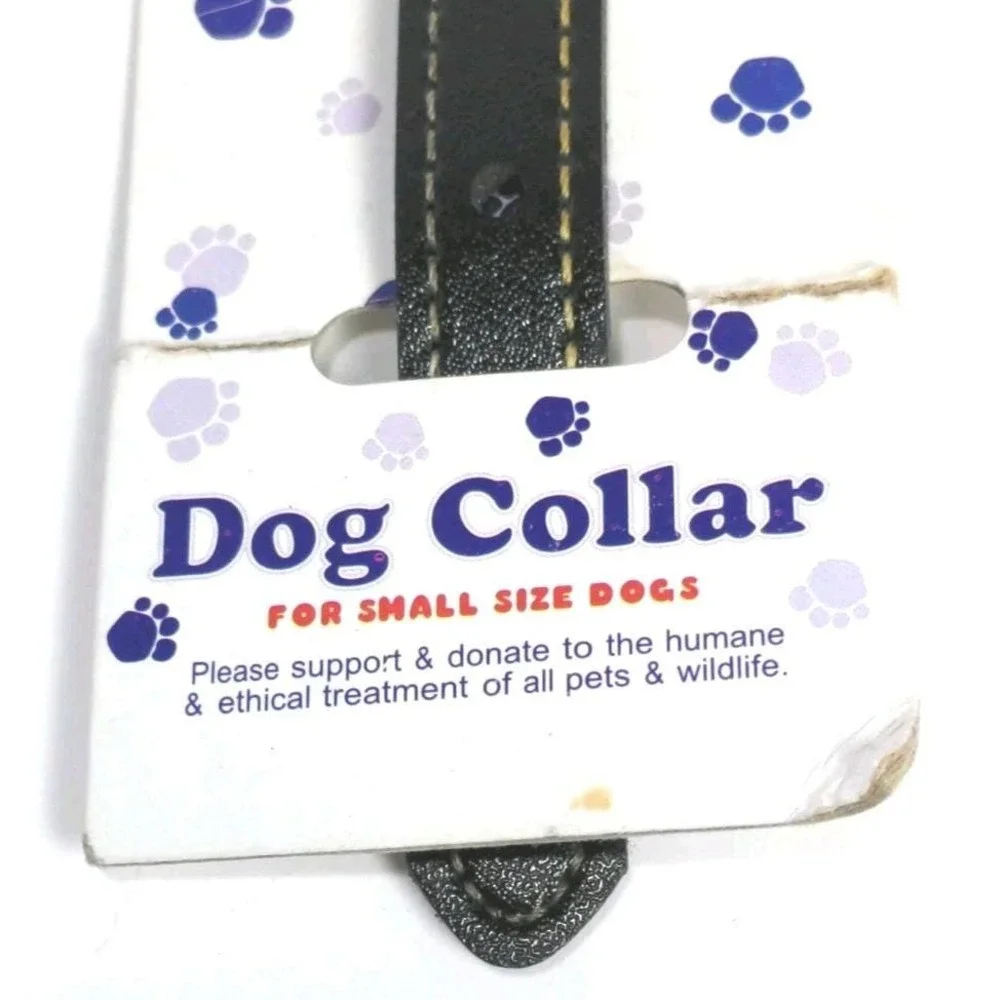 Hermitage Pottery Leather Dog Collar Small Heart Bow Vintage